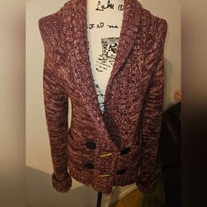Margaret O'leary Womans Zip Up Knit Sweater Size S